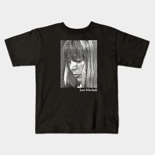 Joni Mitchell - Retro 1980s Style Fan Art Design Kids T-Shirt